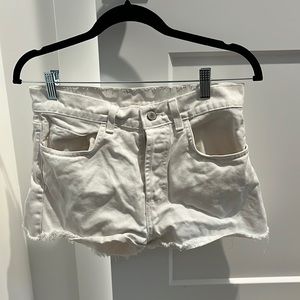 Brandy Melville one size white Jean shorts. No tag.